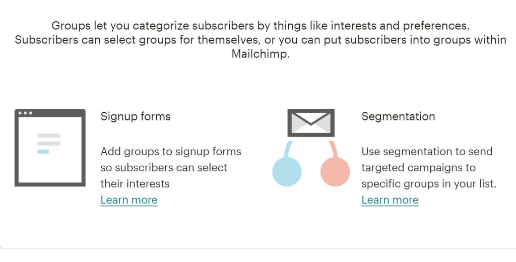 mailchimp groups segmentierung