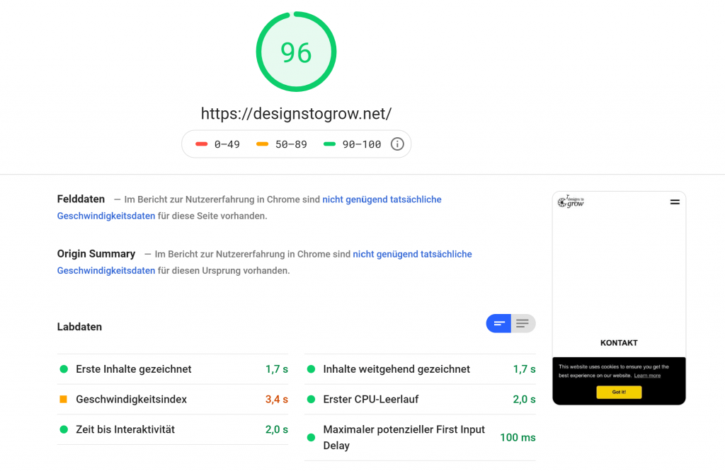 google page speed insights tool